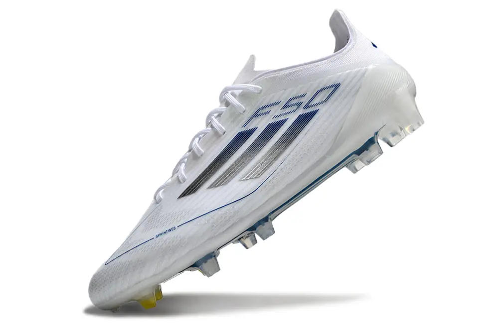 F50 Elite Blanc/Bleu/Argenté (FG) Bonplancrampons