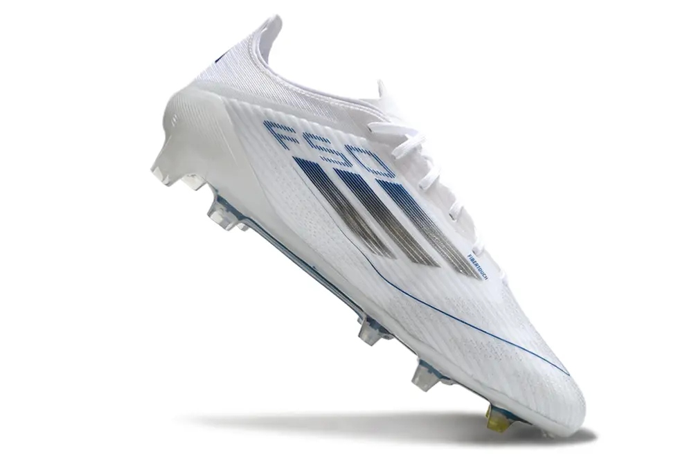 F50 Elite Blanc/Bleu/Argenté (FG) Bonplancrampons