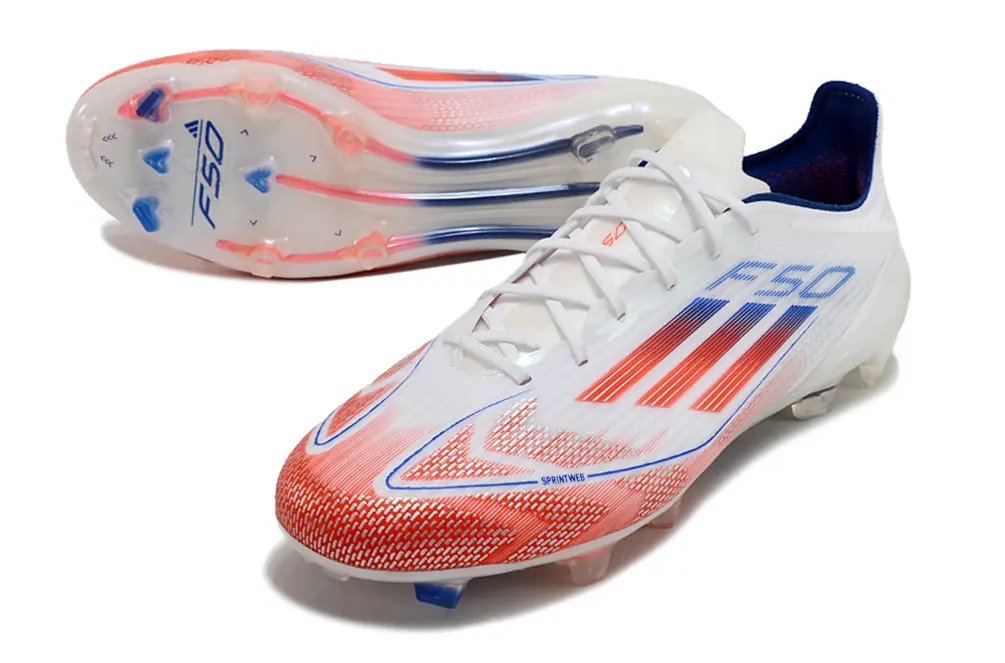 F50 Elite Blanc/Bleu/Rouge (FG) Bonplancrampons