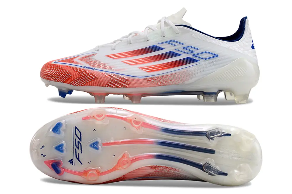 F50 Elite Blanc/Bleu/Rouge (FG) Bonplancrampons