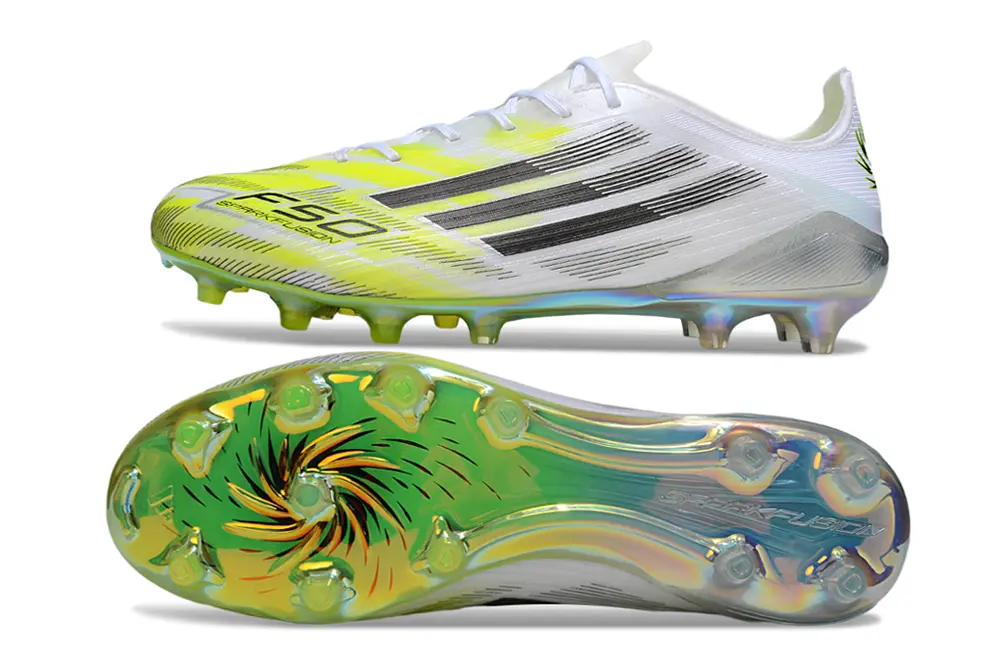 F50 Elite Blanc/Jaune/Noir (FG) Bonplancrampons