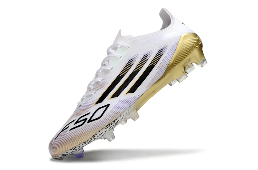 F50 Elite Blanc/Noir/Doré (FG) Bonplancrampons