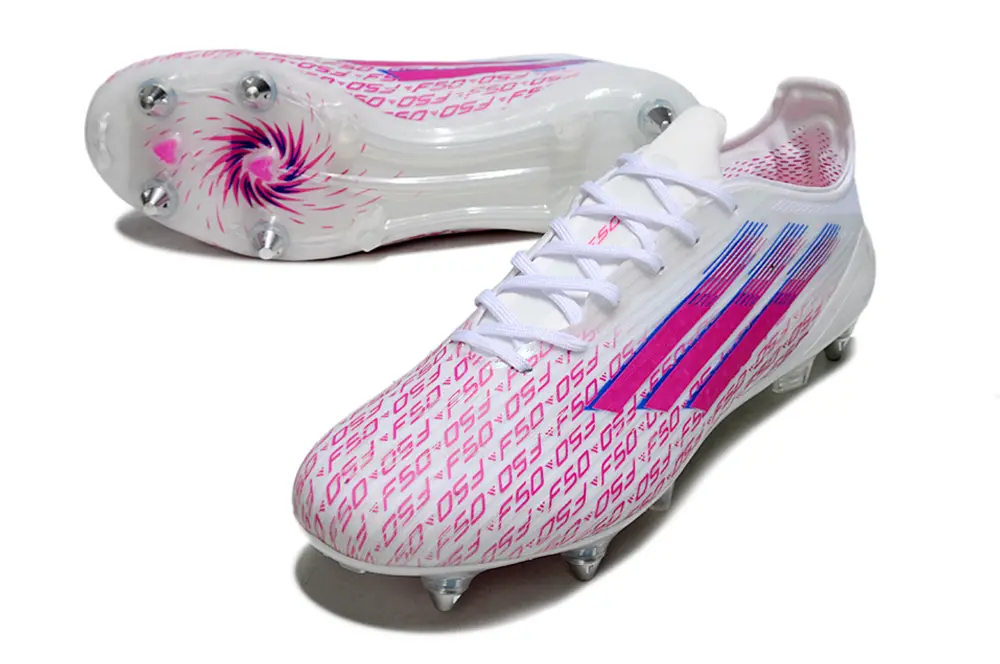 F50 Elite Blanc/Rose (SG) Bonplancrampons