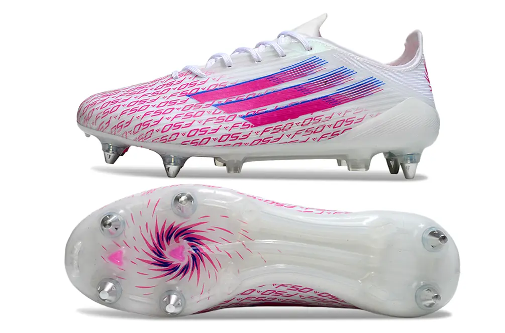 F50 Elite Blanc/Rose (SG) Bonplancrampons