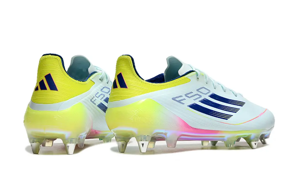 F50 Elite Bleu Claire/Rose/Jaune (SG) Bonplancrampons