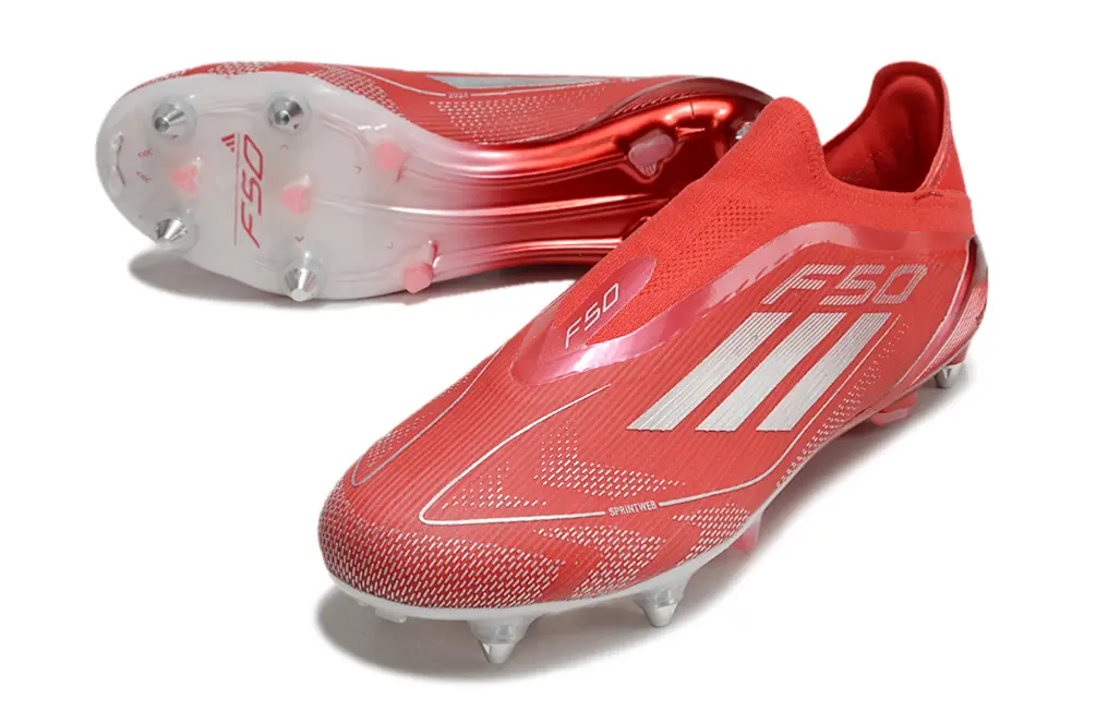 F50 Elite Laceless 25éme Anniversaire Soccer.com Rubis (SG) Bonplancrampons