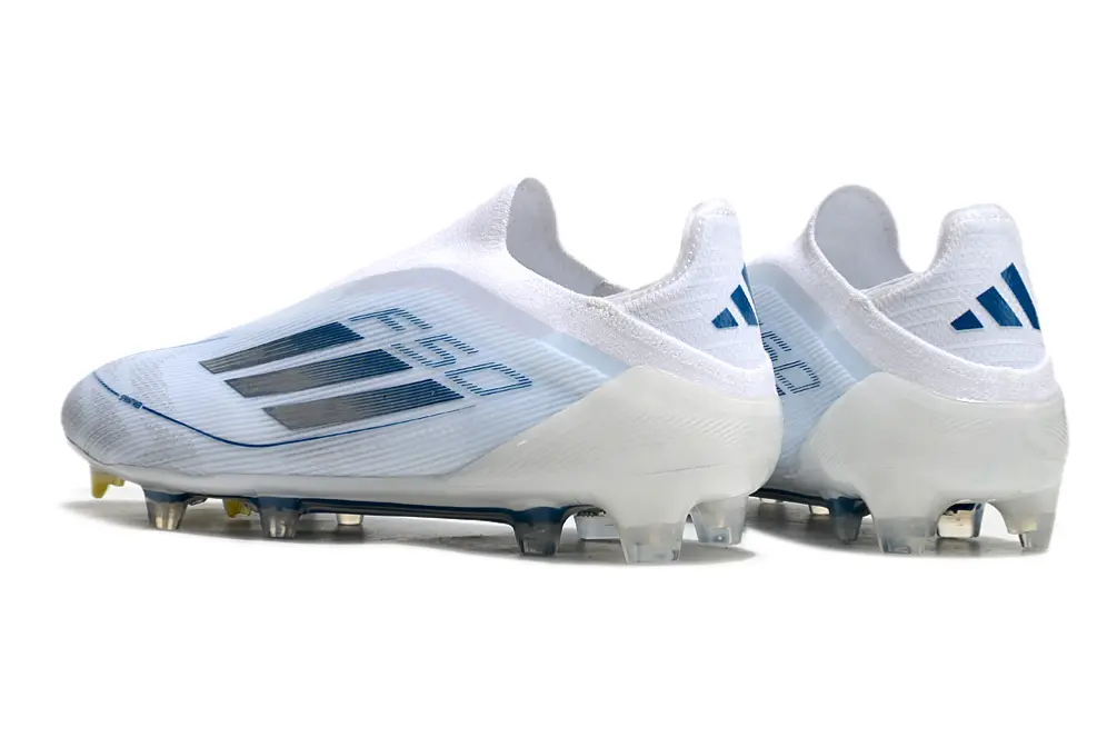 F50 Elite Laceless Blanc/Bleu (FG) Bonplancrampons