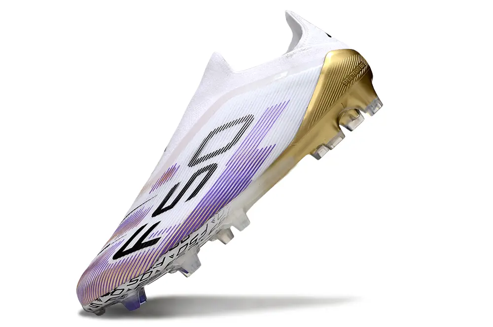 F50 Elite Laceless Blanc/Noir/Doré (FG) Bonplancrampons