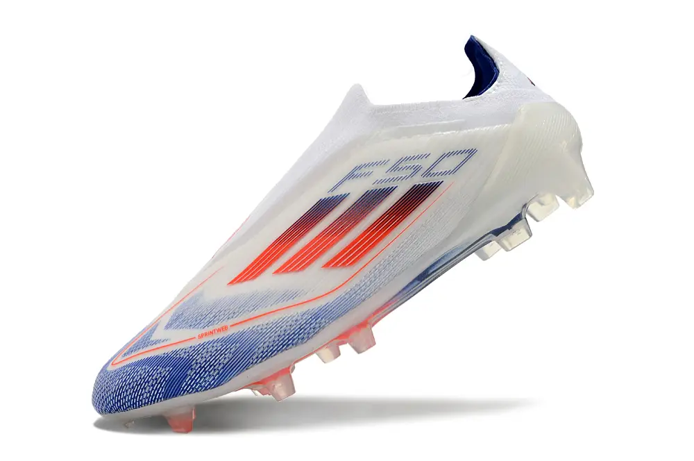 F50 Elite Laceless Blanc/Rouge/Bleu (FG) Bonplancrampons