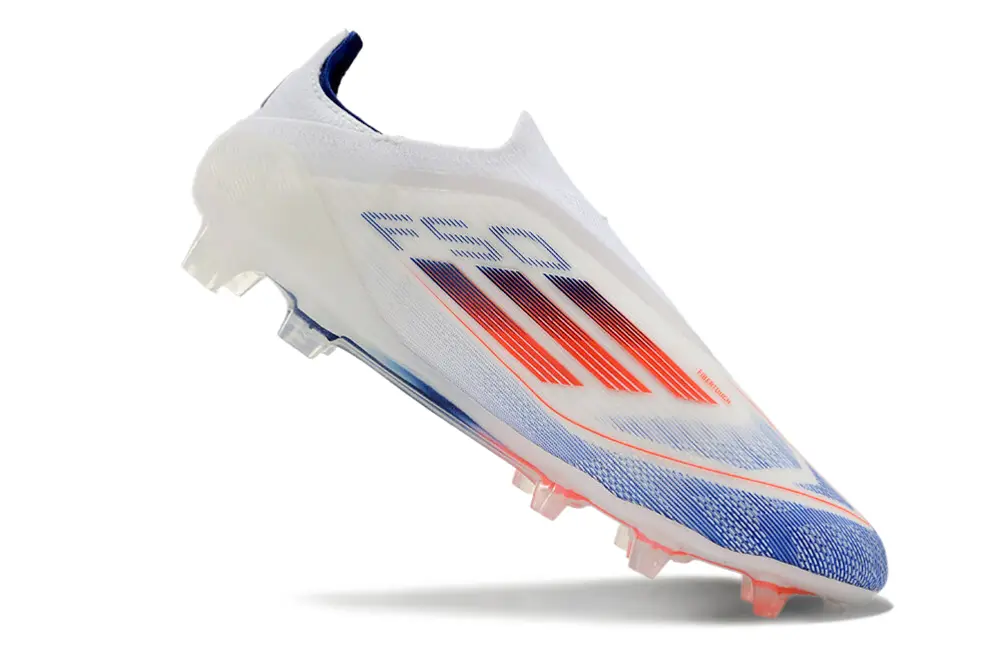 F50 Elite Laceless Blanc/Rouge/Bleu (FG) Bonplancrampons