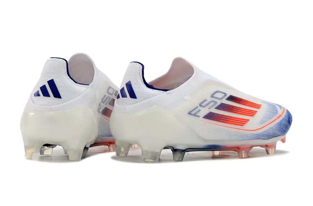 F50 Elite Laceless Blanc/Rouge/Bleu (FG) Bonplancrampons