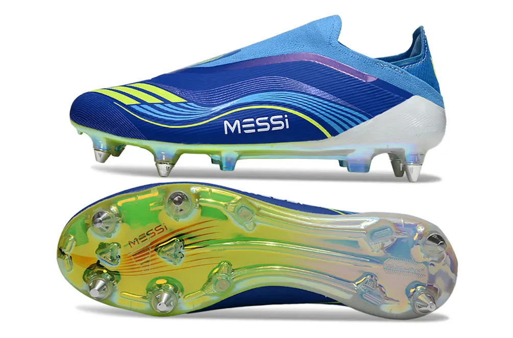 F50 Elite Laceless Bleu/Jaune/Blanc (SG) Bonplancrampons