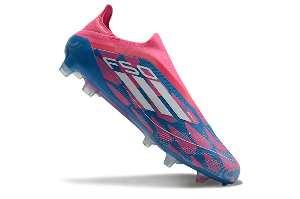 F50 Elite Laceless Bleu/Rose/Blanc (FG) Bonplancrampons