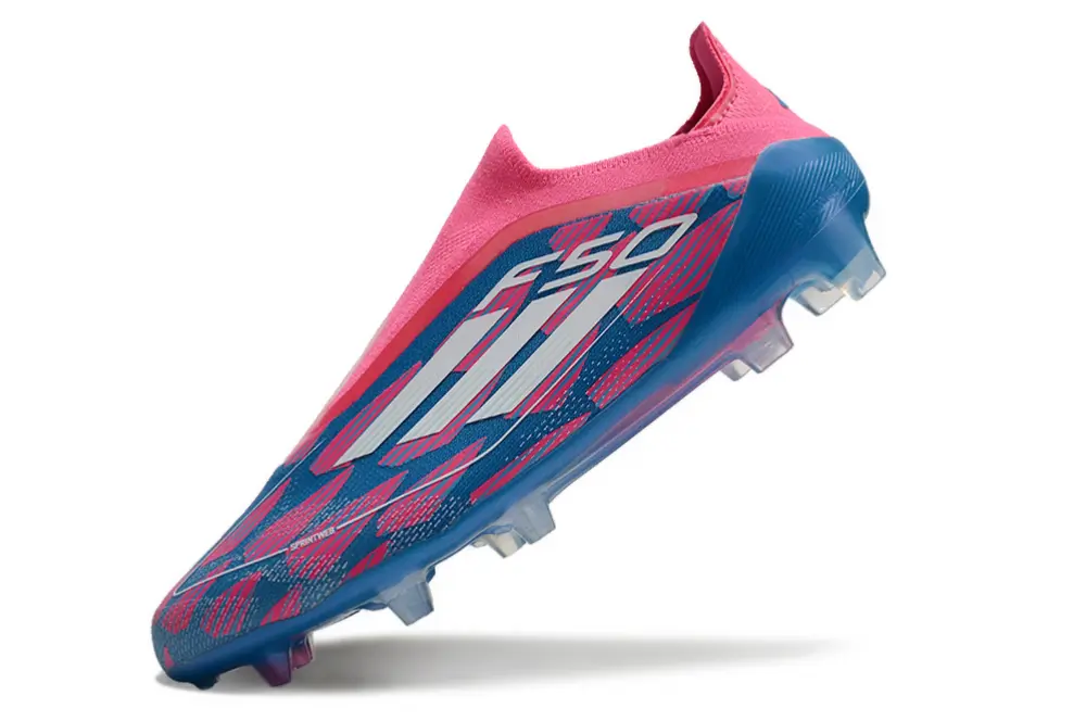 F50 Elite Laceless Bleu/Rose/Blanc (FG) Bonplancrampons