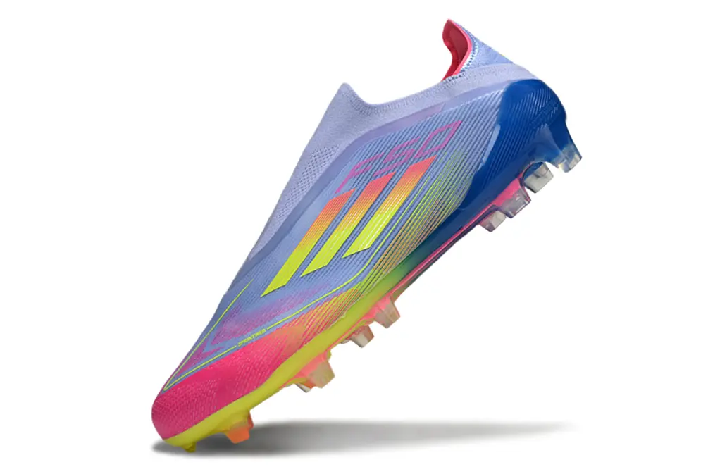 F50 Elite Laceless Bleu/Rose/Jaune (FG) Bonplancrampons