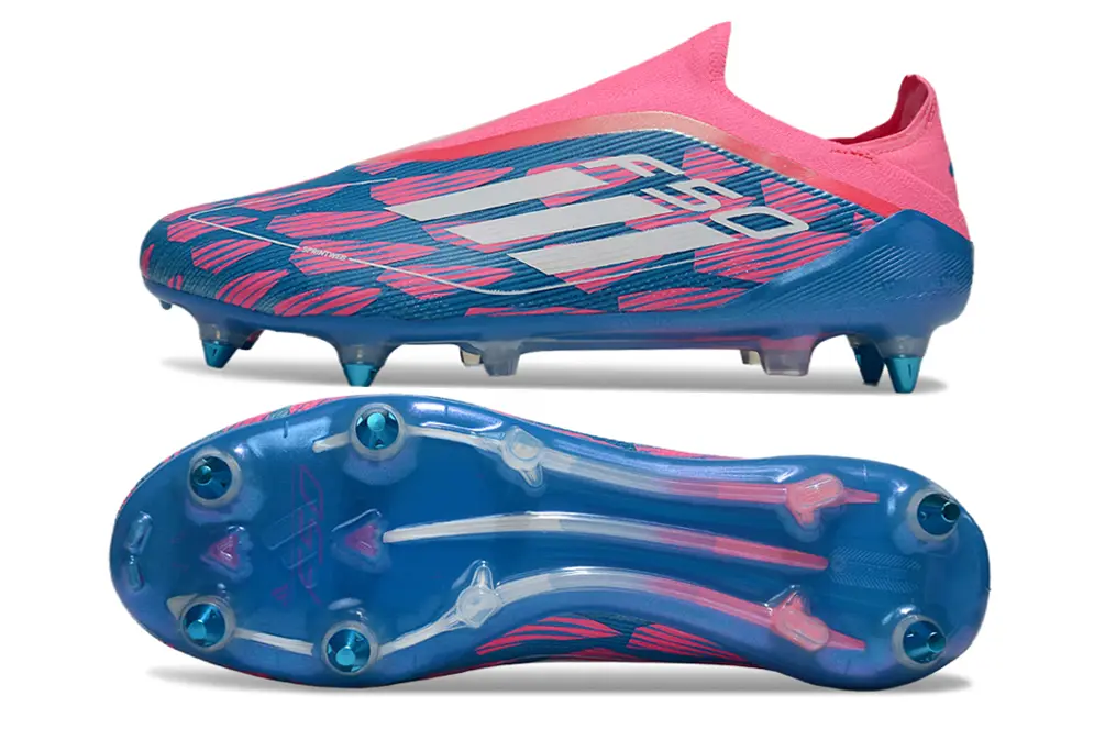 F50 Elite Laceless Bleu/Rose (SG) Bonplancrampons