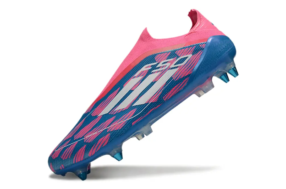 F50 Elite Laceless Bleu/Rose (SG) Bonplancrampons