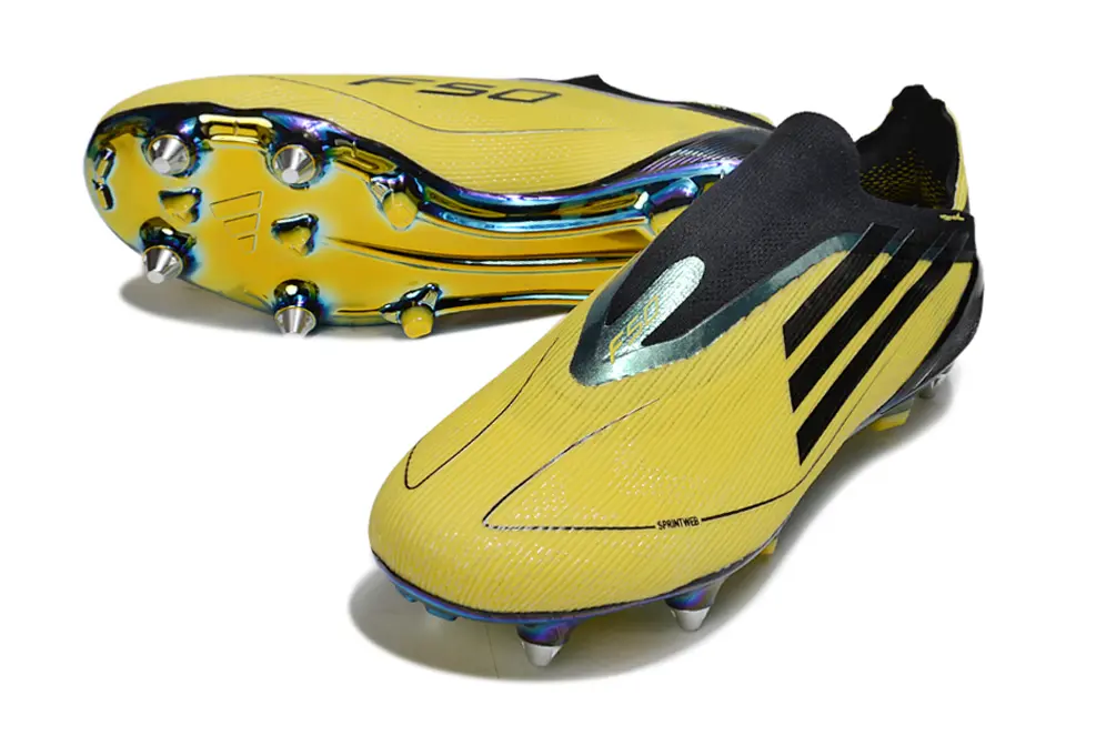 F50 Elite Laceless Jaune/Noir (SG) Bonplancrampons