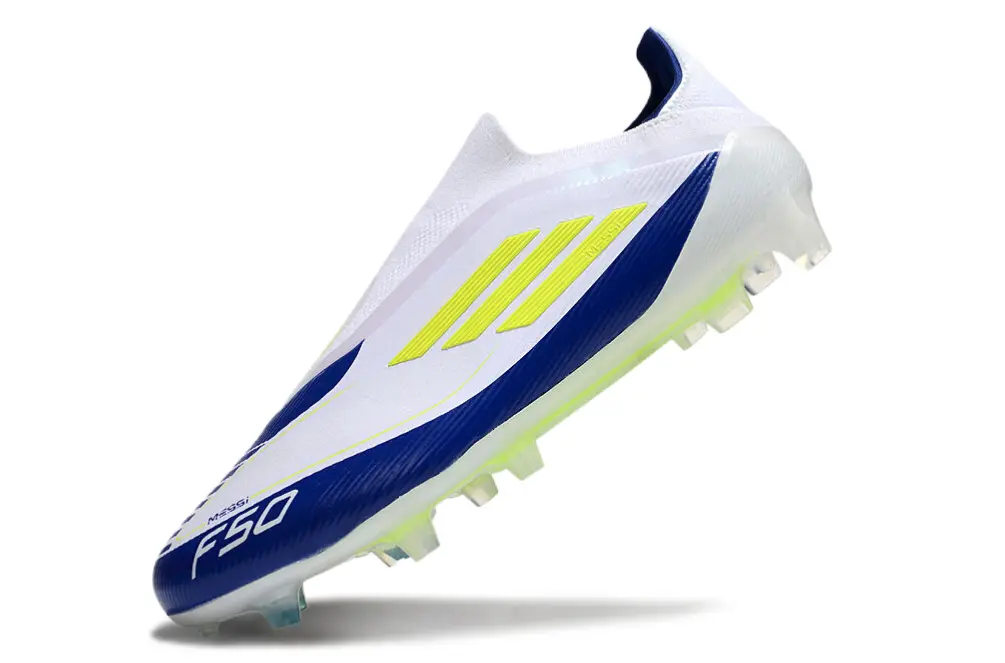 F50 Elite Laceless Messi Bleu/Blanc/Jaune (FG) Bonplancrampons