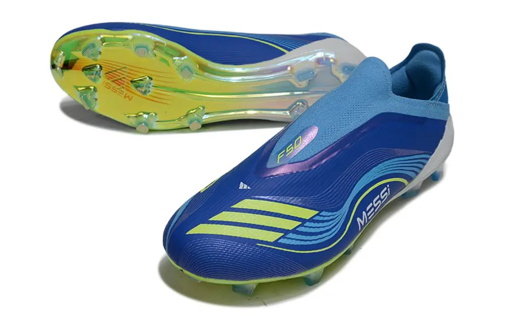 F50 Elite Laceless Messi Bleu/Jaune (FG) Bonplancrampons
