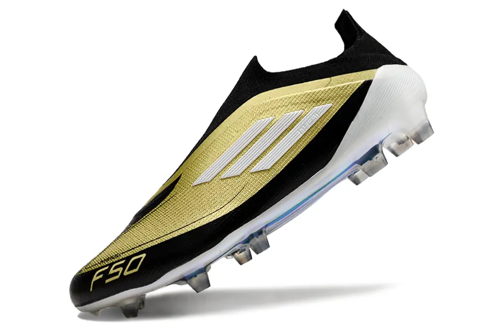 F50 Elite Laceless Messi Doré/Blanc/Noir (FG) Bonplancrampons