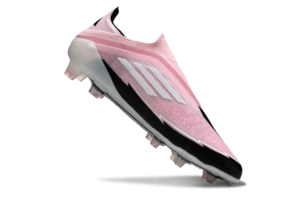 F50 Elite Laceless Messi Rose/Blanc/Noir (FG) Bonplancrampons