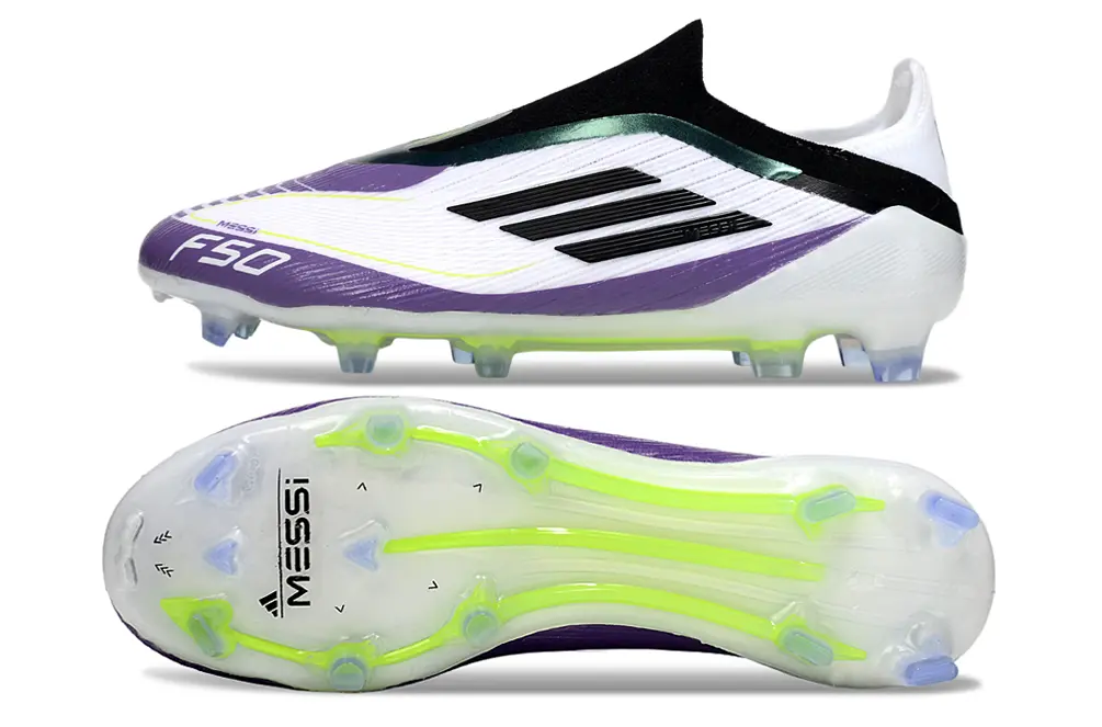F50 Elite Laceless Messi Violet/Blanc/Noir (FG) Bonplancrampons