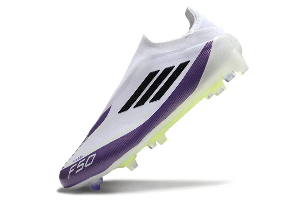 F50 Elite Laceless Messi Violet/Blanc (FG) Bonplancrampons
