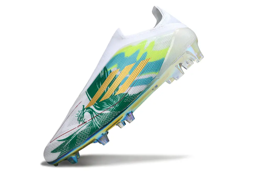 F50 Elite Laceless Mohamed Salah Blanc/Vert/Jaune (FG) Bonplancrampons