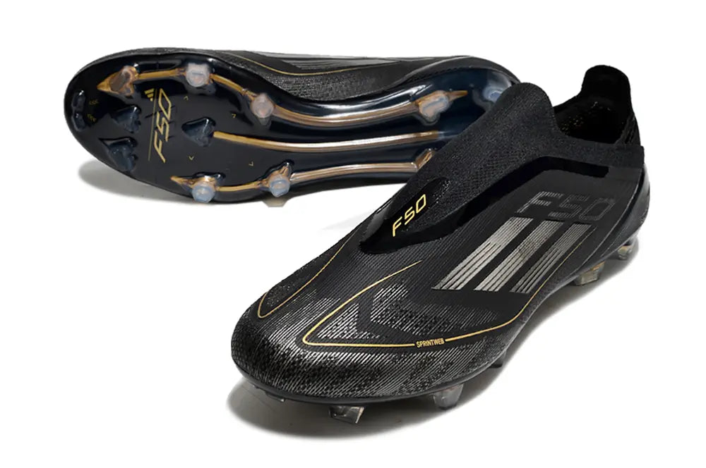 F50 Elite Laceless Noir/Doré (FG) Bonplancrampons