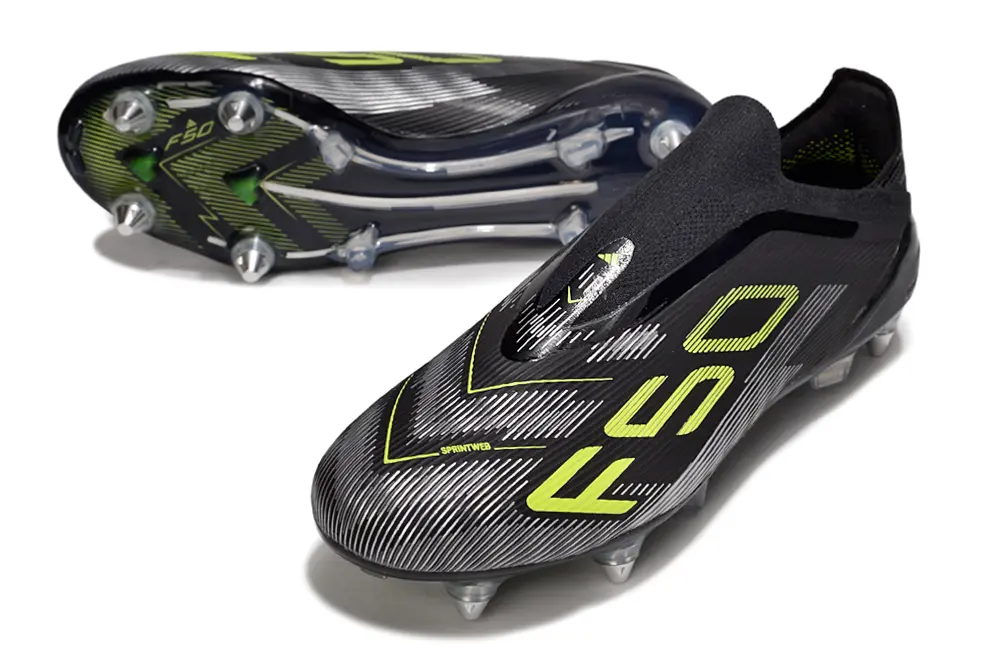 F50 Elite Laceless Noir/Vert/Argenté (SG) Bonplancrampons
