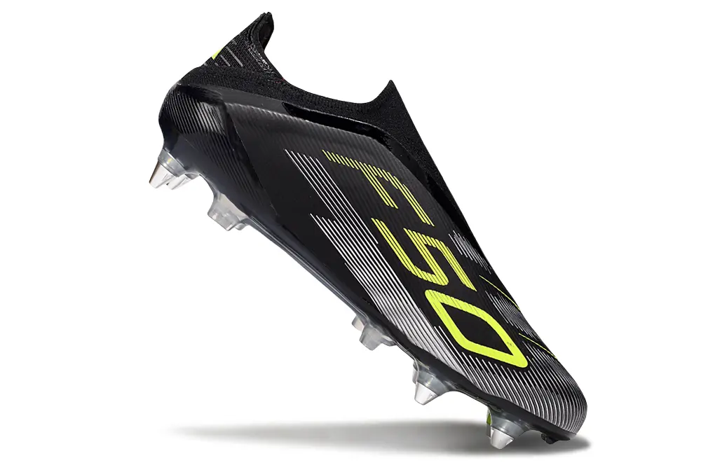 F50 Elite Laceless Noir/Vert/Argenté (SG) Bonplancrampons