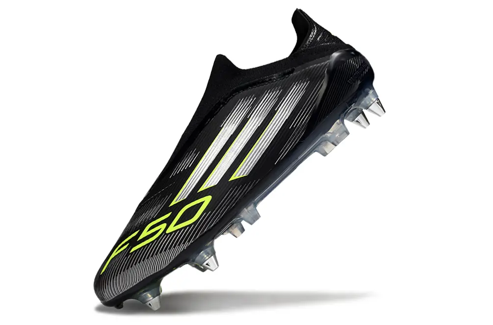F50 Elite Laceless Noir/Vert/Gris (SG) Bonplancrampons