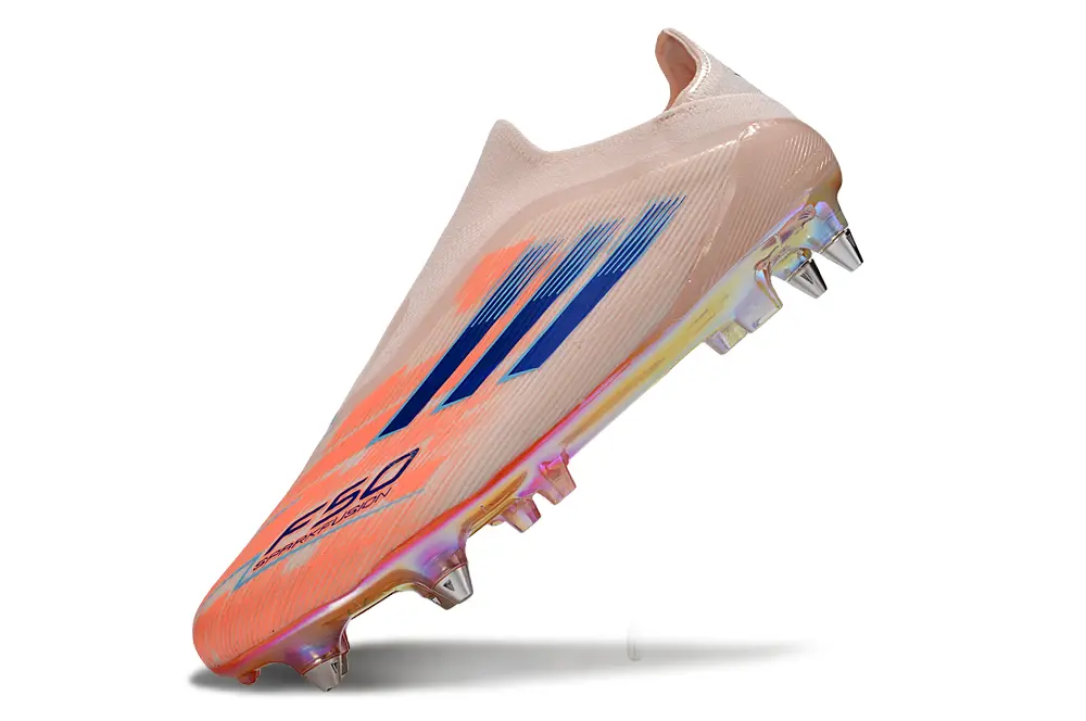 F50 Elite Laceless Orange/Beige/Bleu (SG) Bonplancrampons