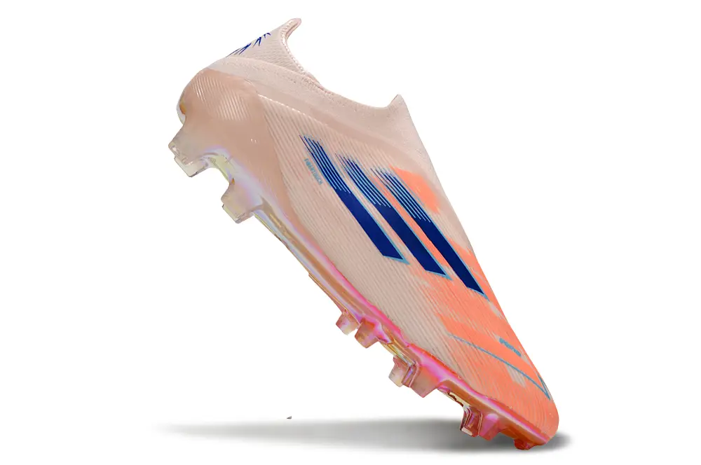 F50 Elite Laceless Orange/Beige/bleu (FG) Bonplancrampons