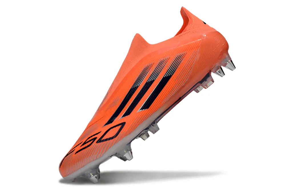 F50 Elite Laceless Orange/Noir/Argenté (SG) Bonplancrampons