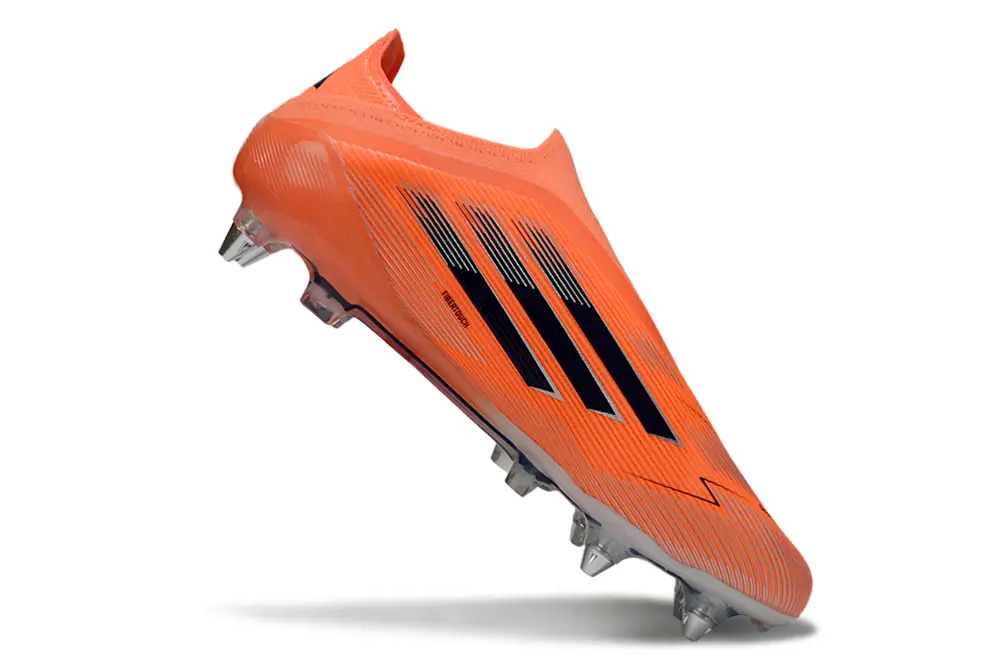 F50 Elite Laceless Orange/Noir/Argenté (SG) Bonplancrampons