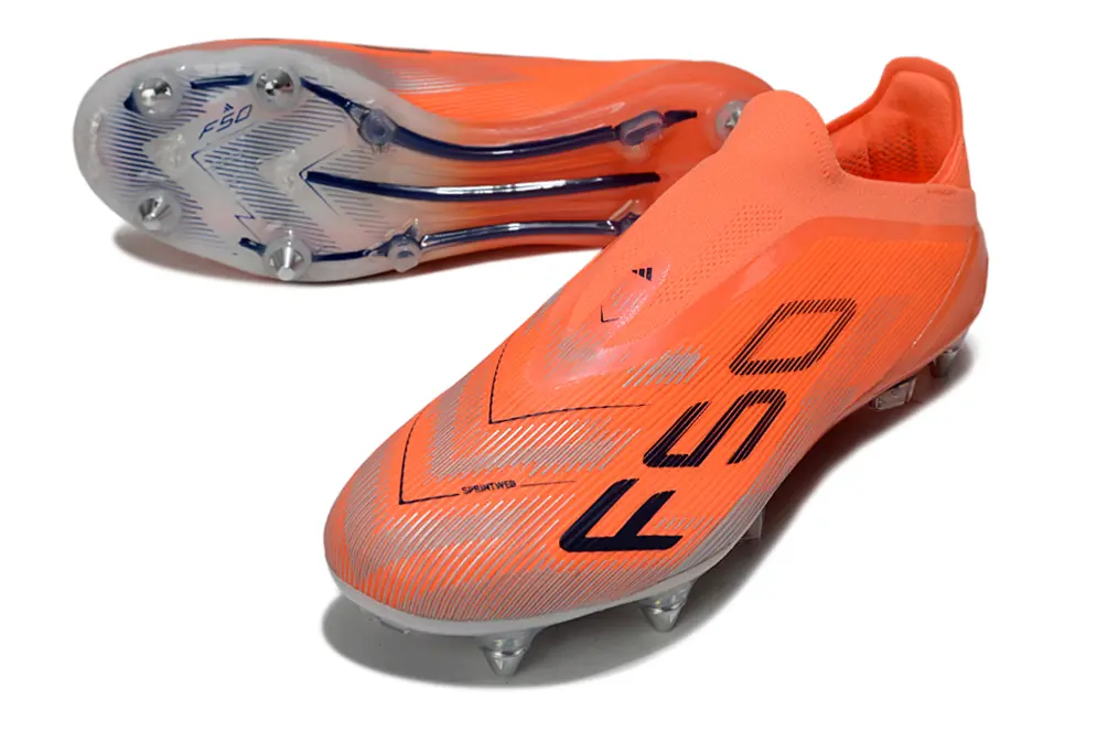 F50 Elite Laceless Orange/Noir/Argenté (SG) Bonplancrampons