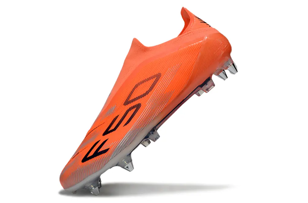 F50 Elite Laceless Orange/Noir/Argenté (SG) Bonplancrampons