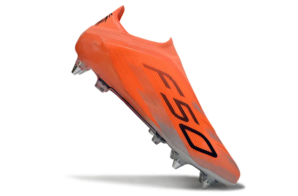F50 Elite Laceless Orange/Noir/Argenté (SG) Bonplancrampons