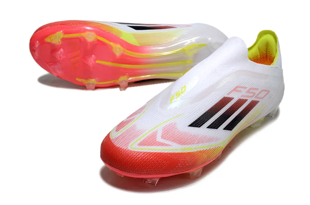 F50 Elite Laceless Rouge/Blanc/Jaune (FG) Bonplancrampons
