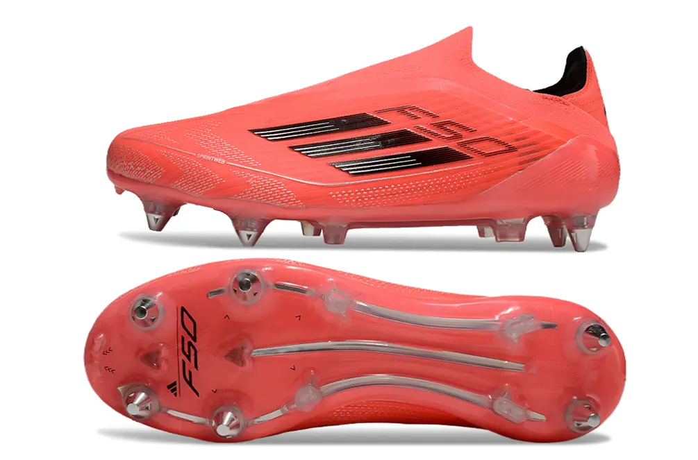 F50 Elite Laceless Rouge/Noir (SG) Bonplancrampons