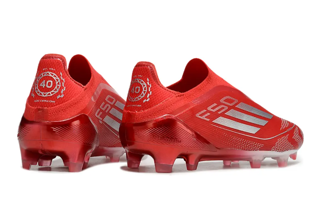 F50 Elite Laceless Soccer.com 40éme anniversaire Rubis (FG) Bonplancrampons