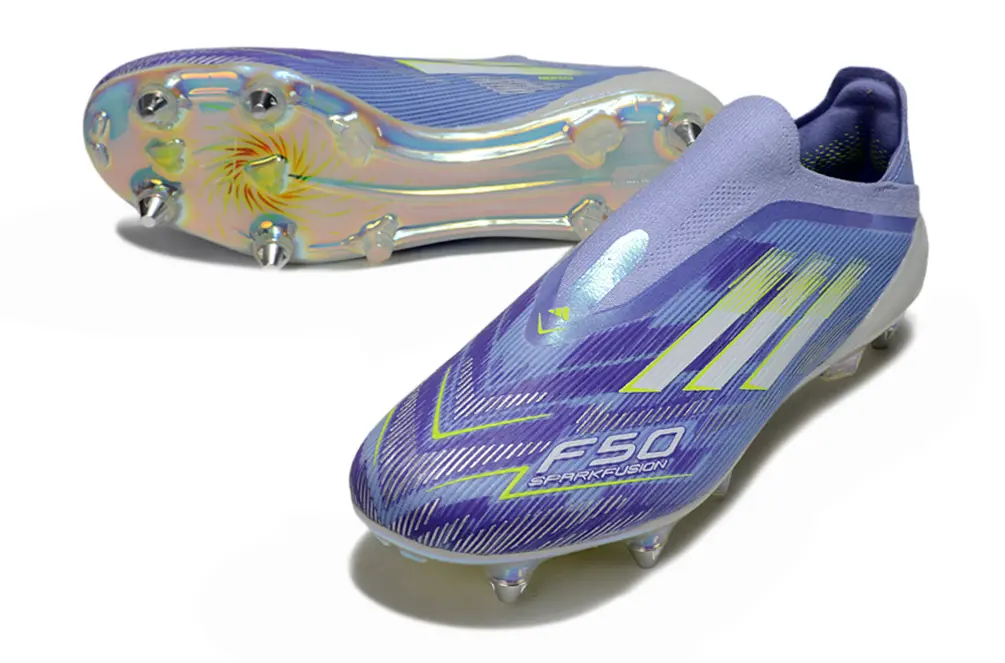 F50 Elite Laceless Violet/Blanc/Jaune (SG) Bonplancrampons