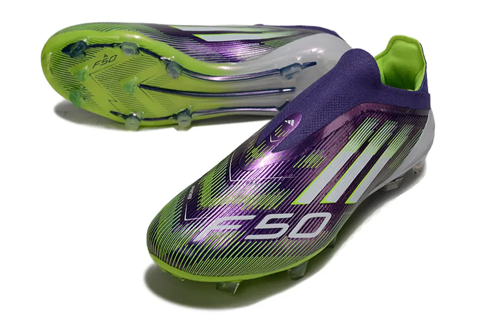 F50 Elite Laceless Violet/Blanc/Vert (FG) Bonplancrampons