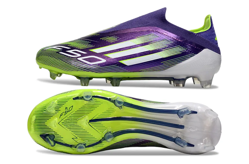 F50 Elite Laceless Violet/Blanc/Vert (FG) Bonplancrampons