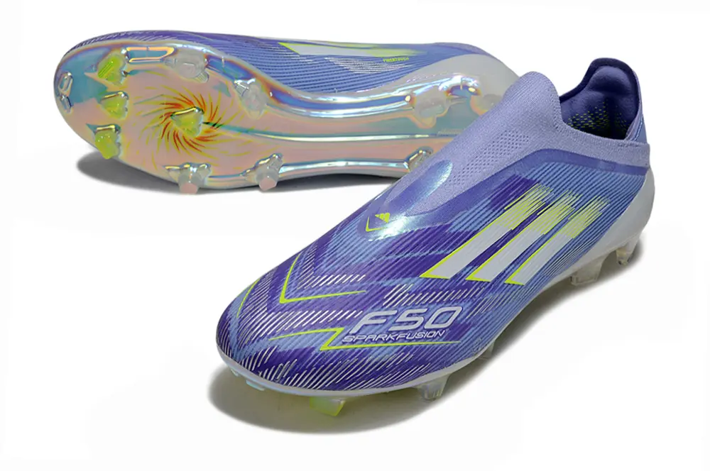F50 Elite Laceless Violet/Jaune (FG) Bonplancrampons
