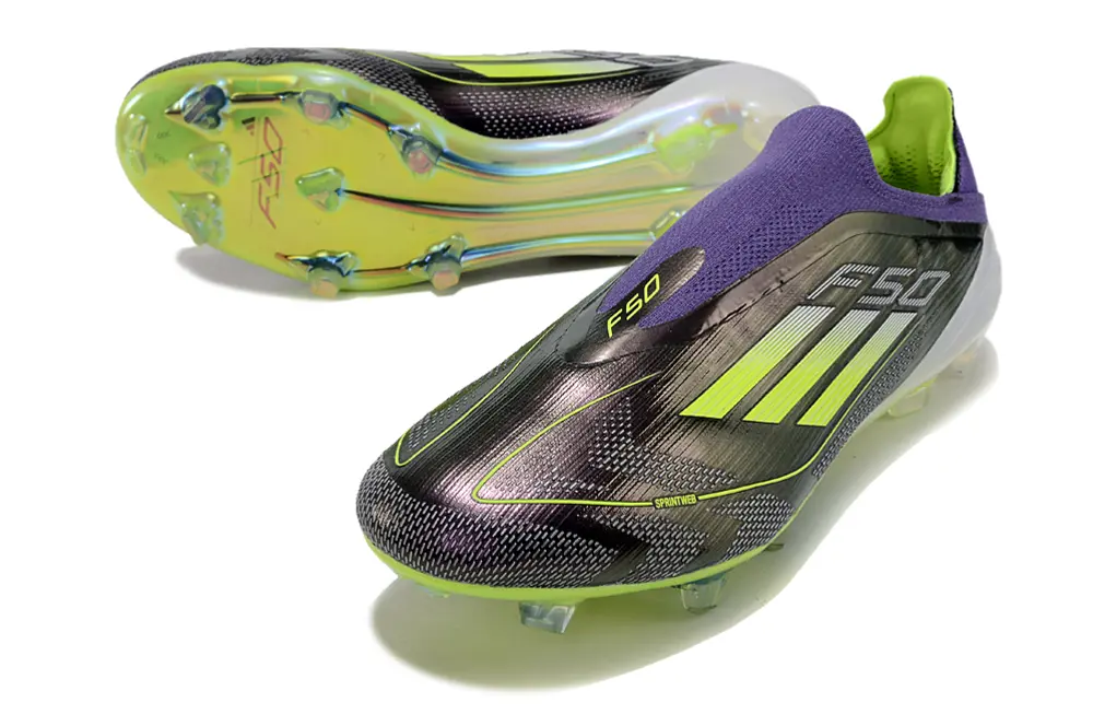 F50 Elite Laceless Violet/Vert/Blanc (FG) Bonplancrampons