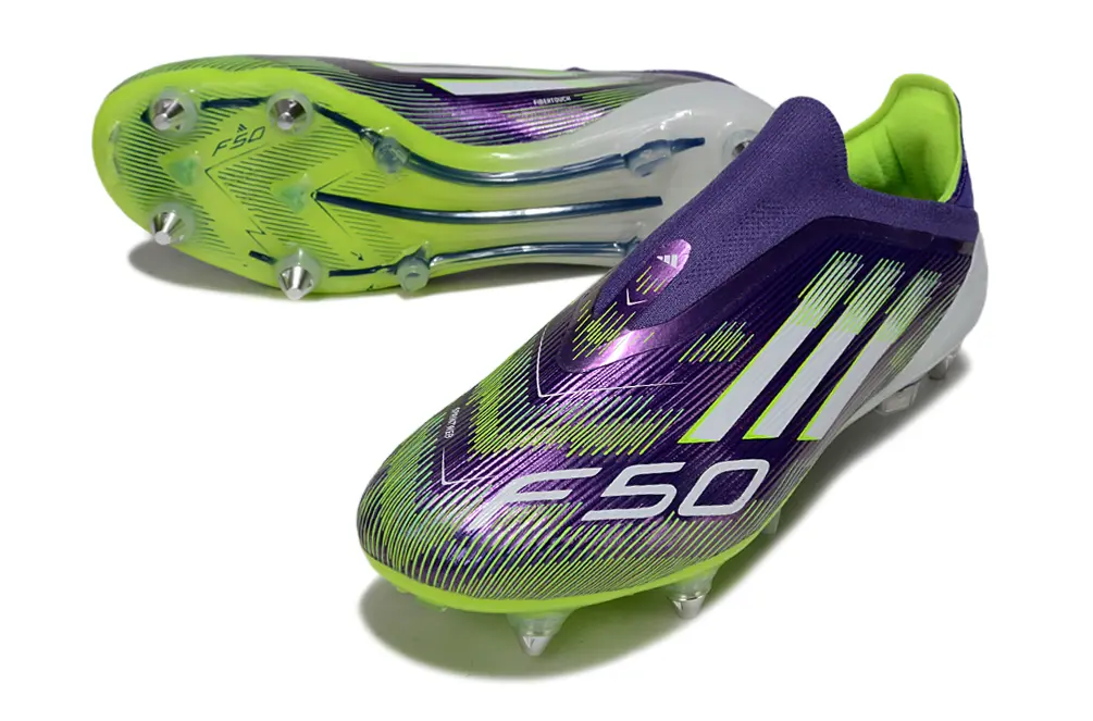 F50 Elite Laceless Violet/Vert/Blanc (SG) Bonplancrampons