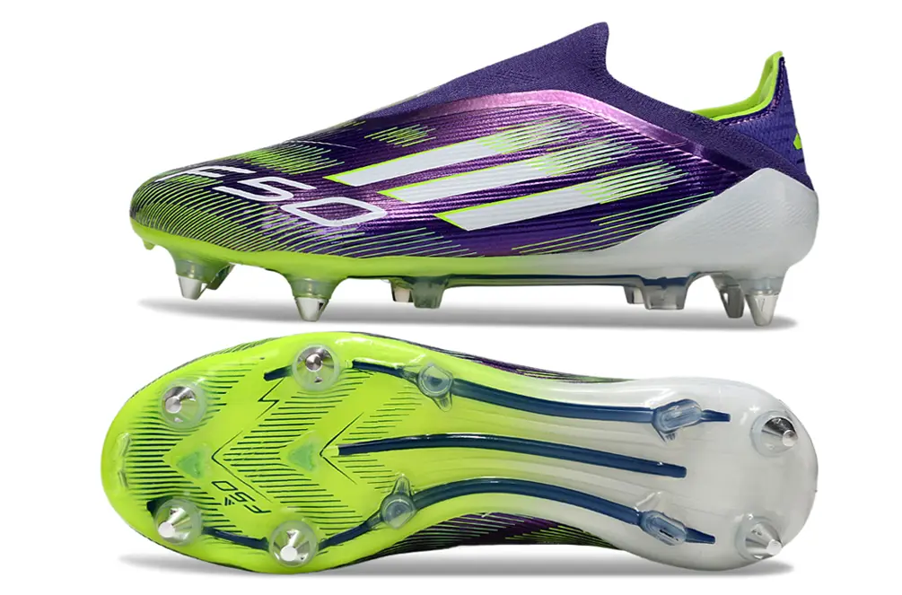 F50 Elite Laceless Violet/Vert/Blanc (SG) Bonplancrampons